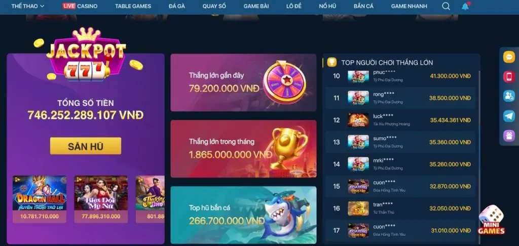 Các trò chơi casino đa dạng tại NW88 APK
